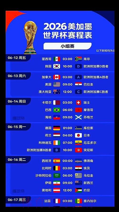 2026世界杯巴西C罗比赛时间全解析 2026世界杯巴西C罗比赛时间全解析